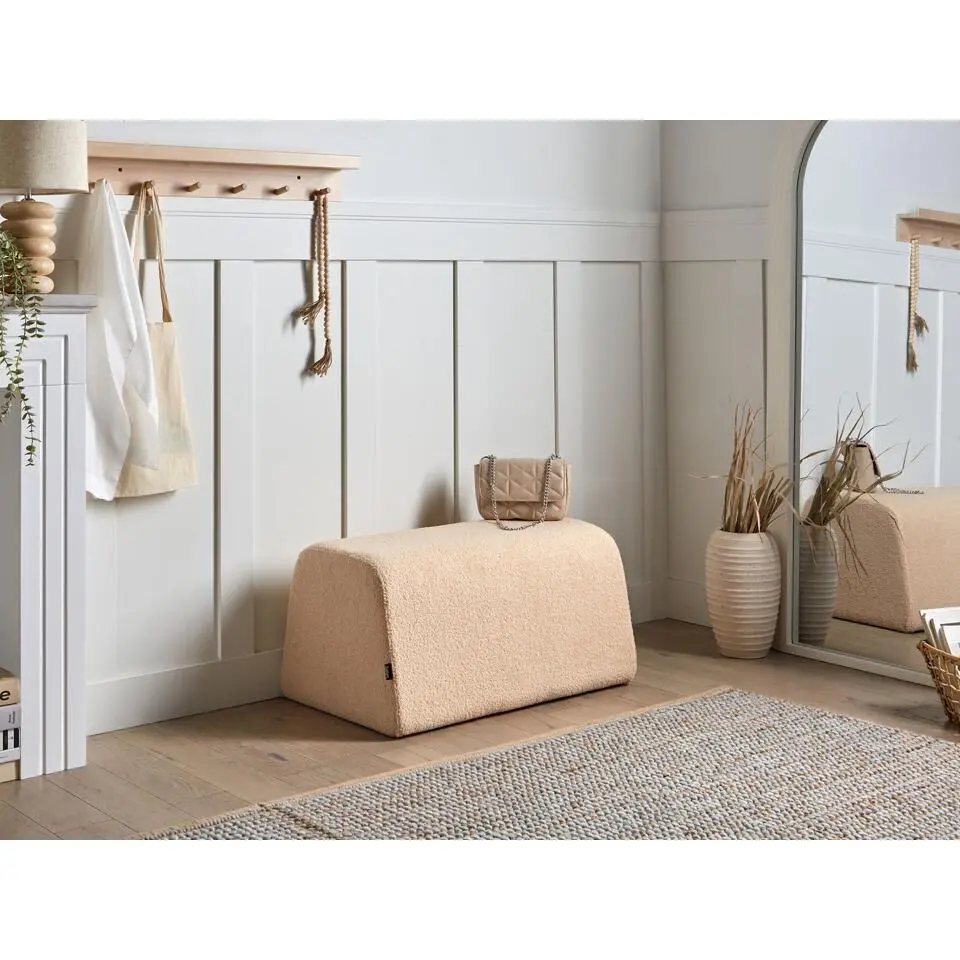 SINCLAIR - Poef - Beige - Bouclé