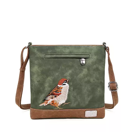 Hi-di-Hi Appetizer Crossbody Bag Dark Green/ Cognac