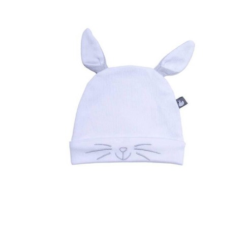 Bonnet naissance doublé pur coton Petit Lapin avec oreilles - BB&CO