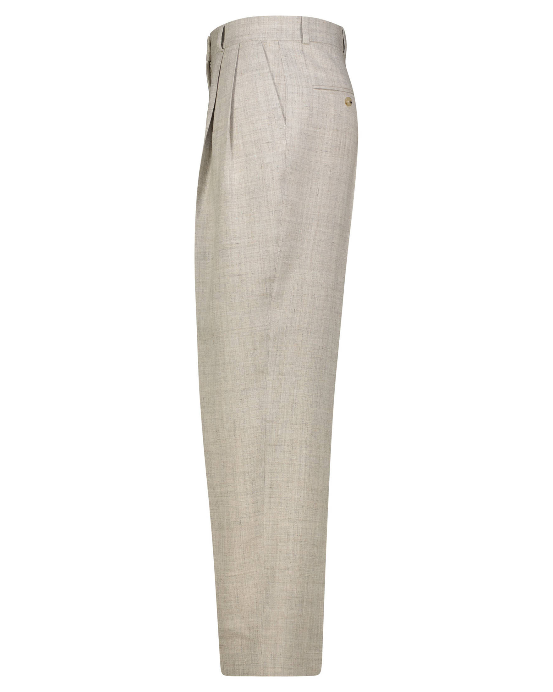 Totême| Damen Bundfaltenhose aus Viskose-Leinenmix