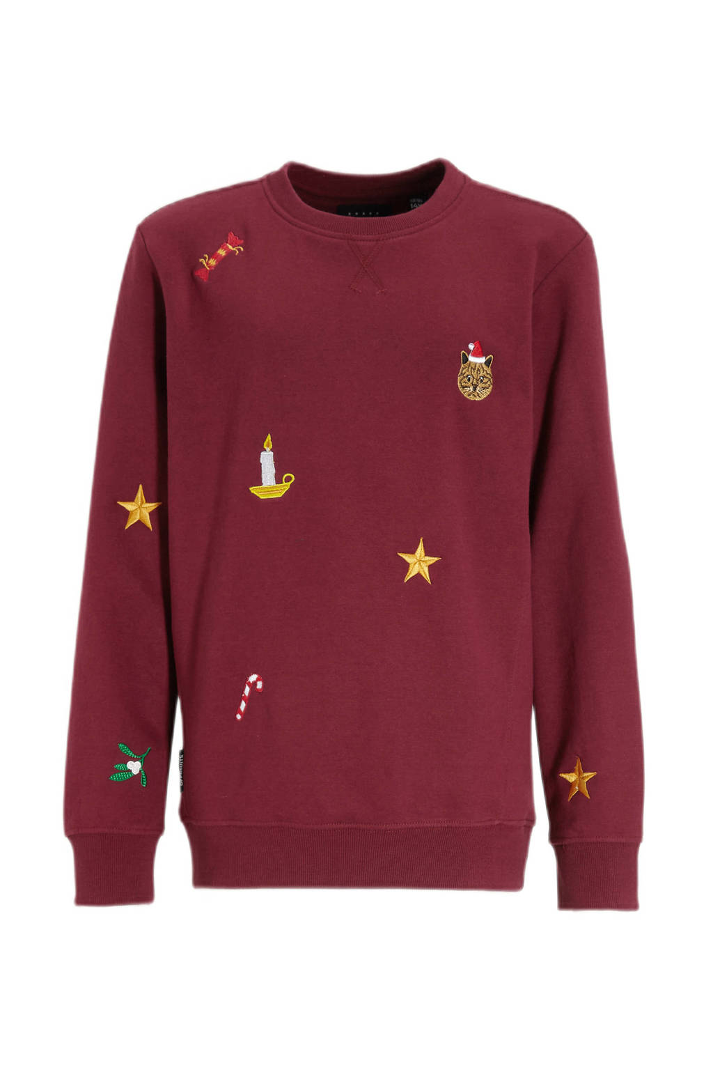 OppoSuits sweater X-Mas Icons met all over print bordeaux