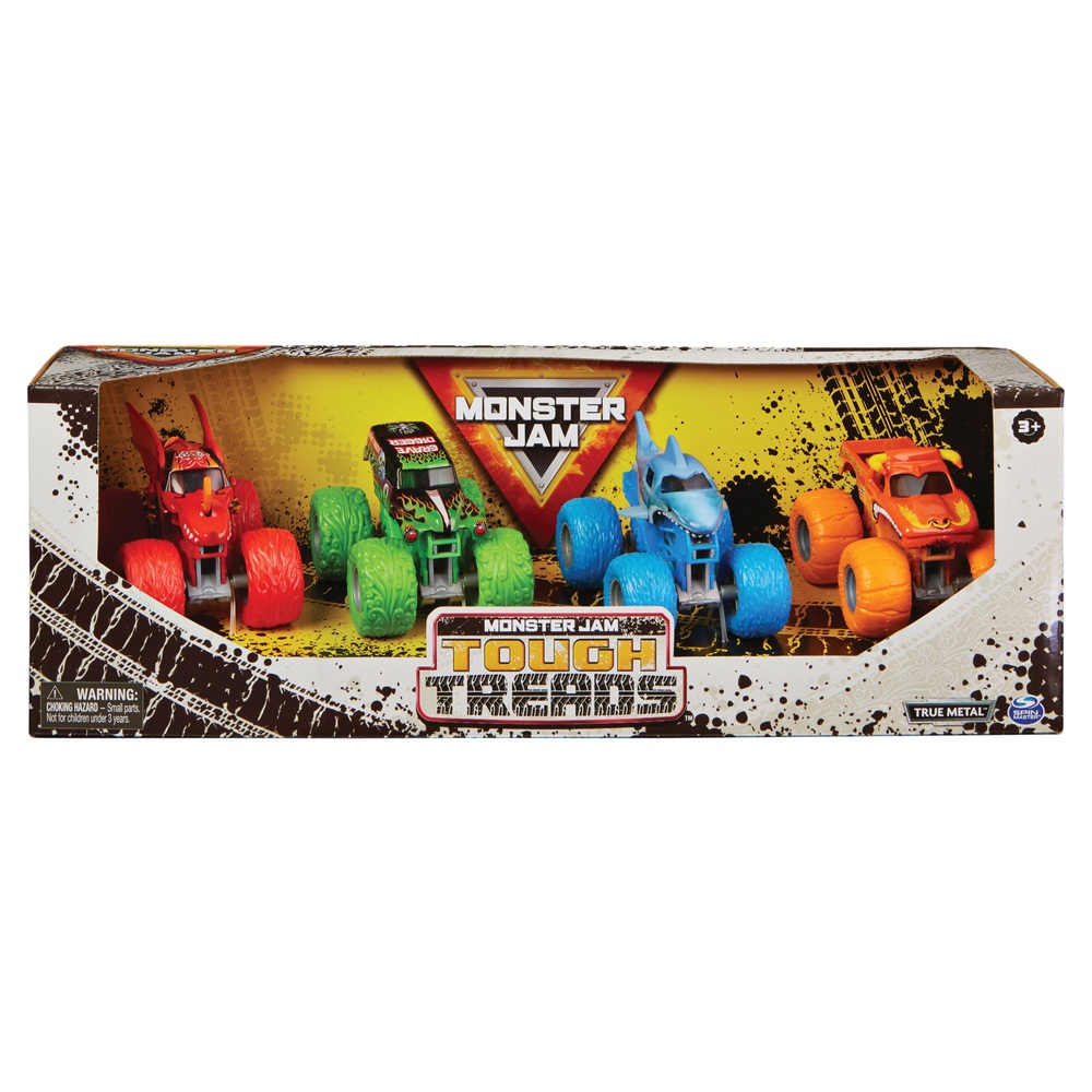 Monster Jam Offizielles 1:64 Megalodon 4er-Pack Monster Trucks