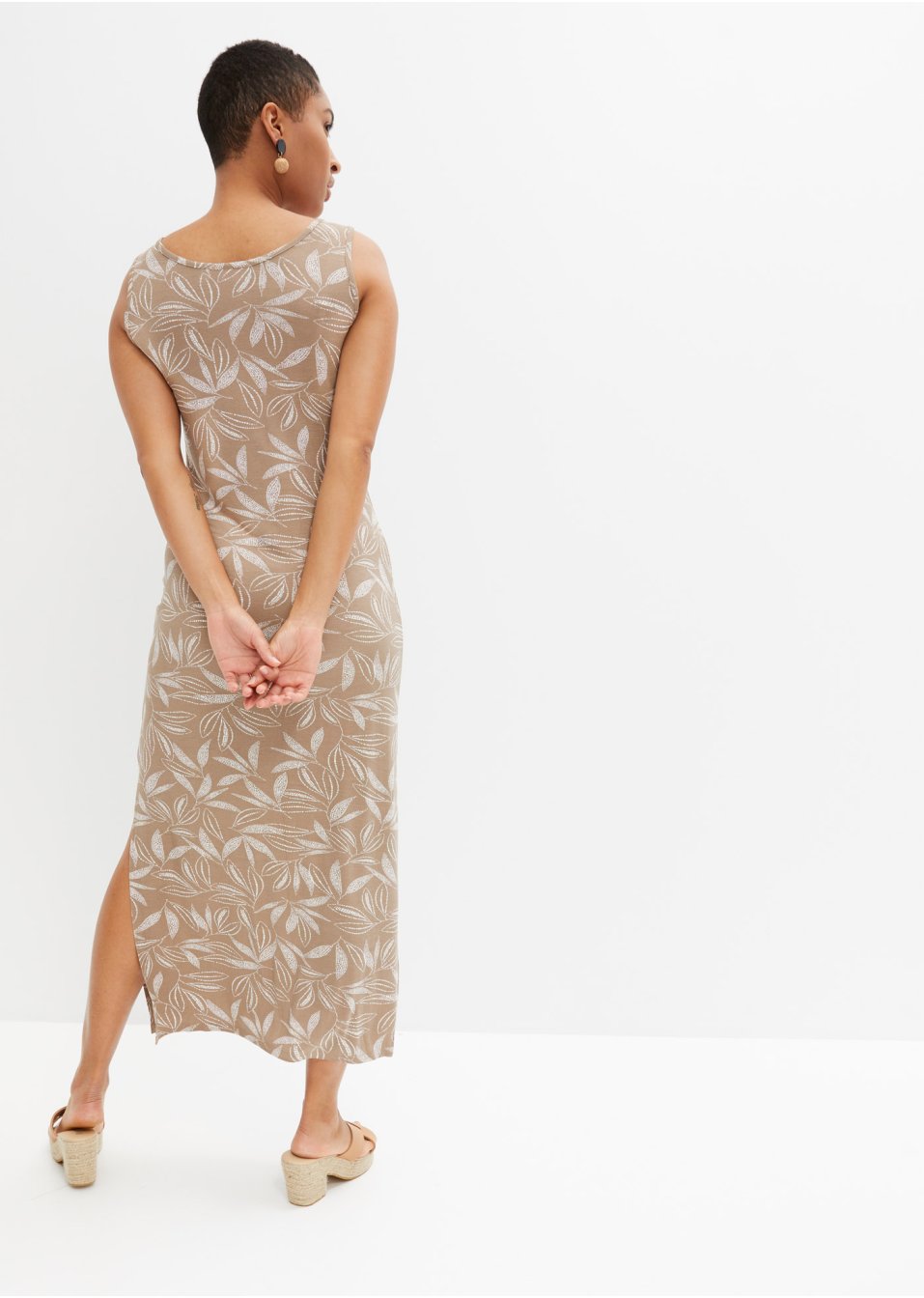 Robe longue avec fente avec viscose
