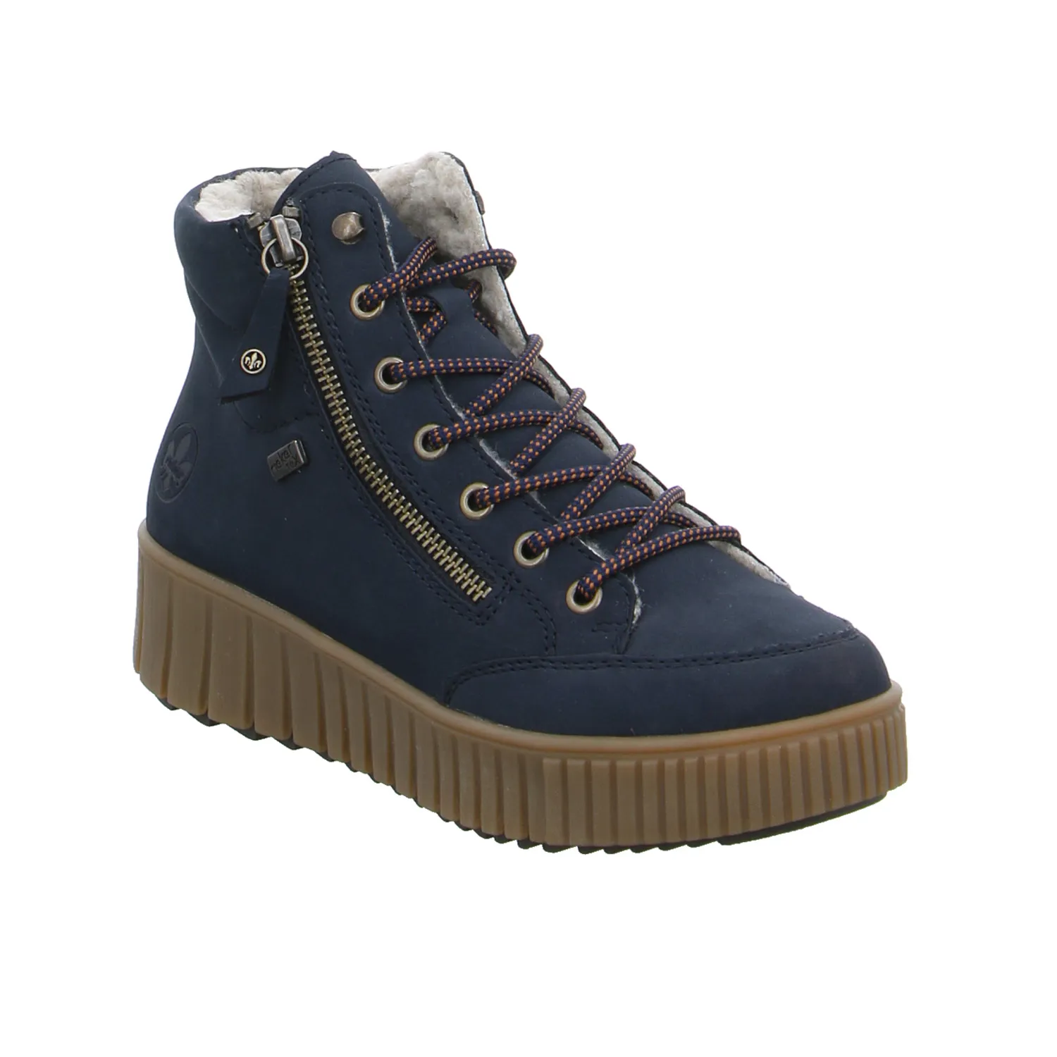 RIEKER Boot Blau Lederimitat