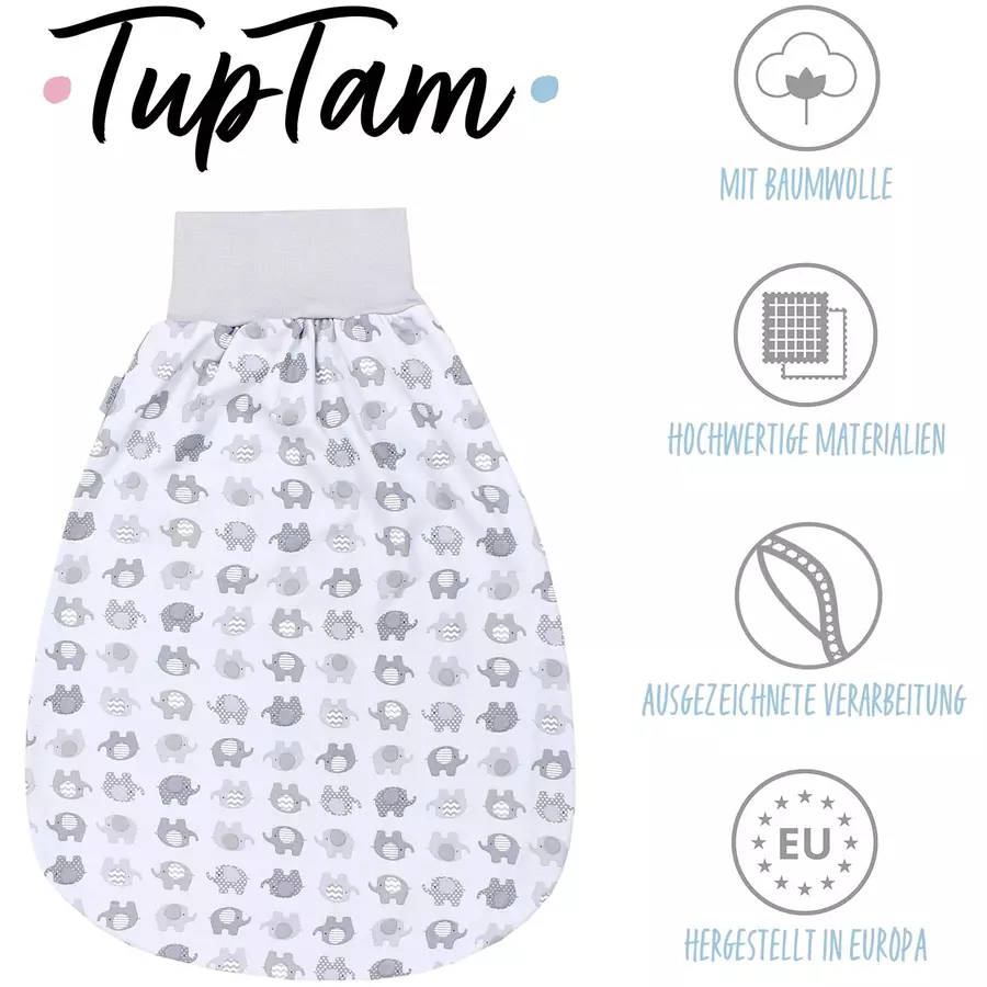 TupTam Baby Strampelsack mit breitem Bund Unwattiert grau Modell 1