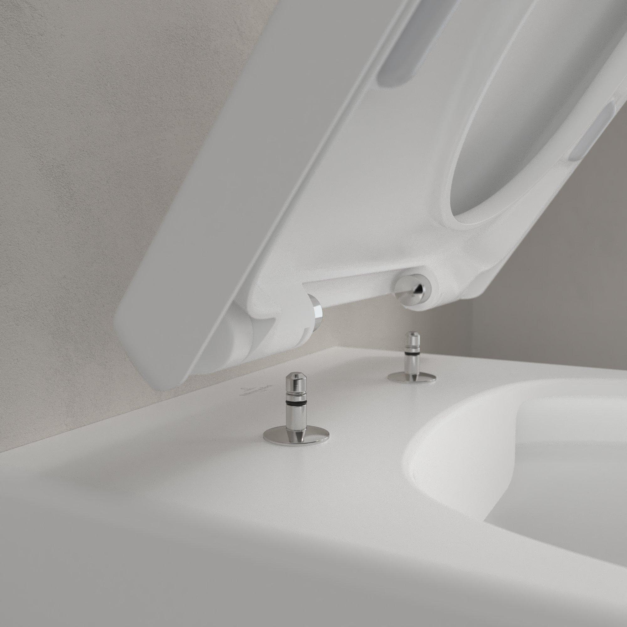 Villeroy & Boch Avento randloos toilet CeramicPlus met softclose zitting wit mat