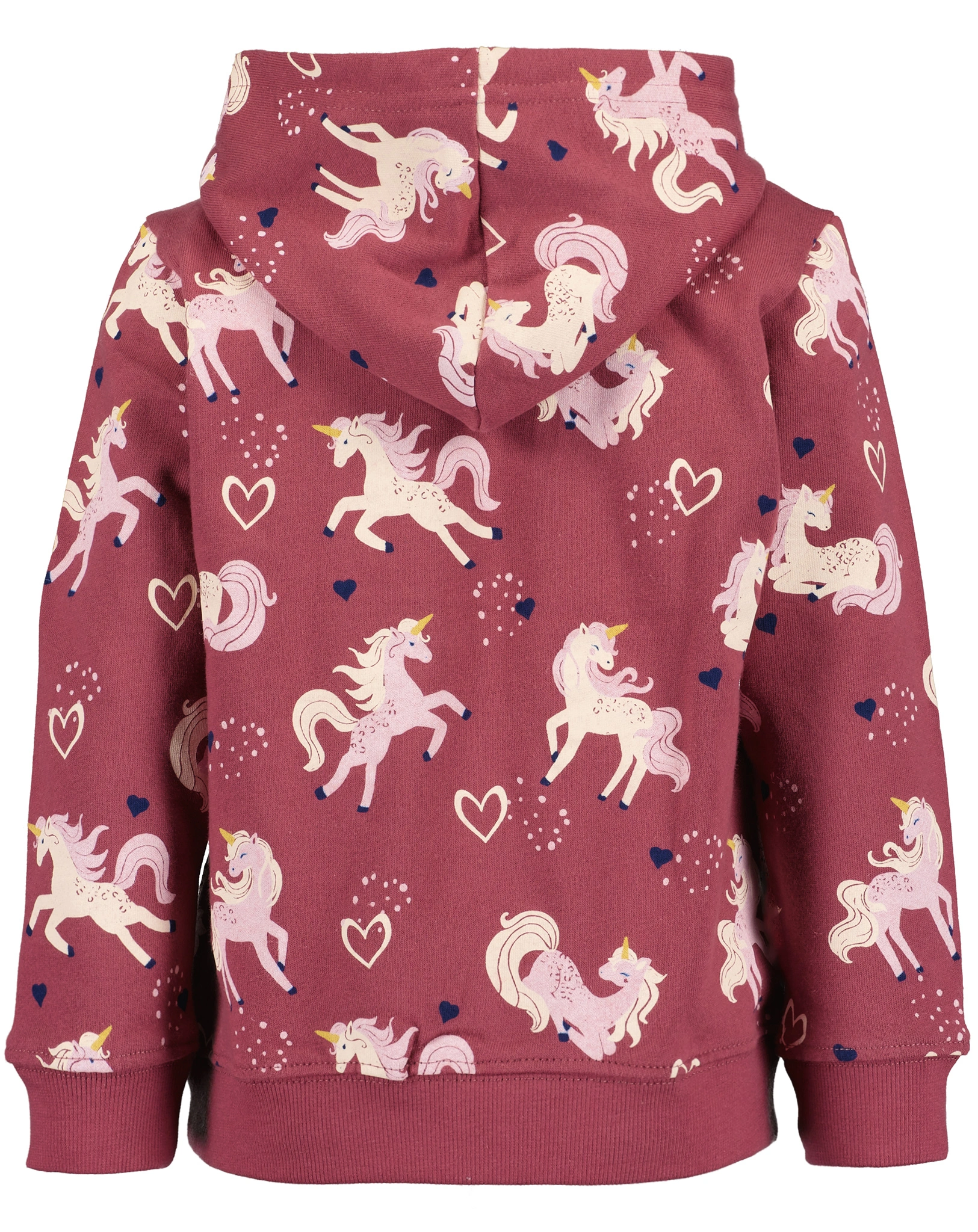 Kapuzensweatshirt UNICORN AOP in weinrot