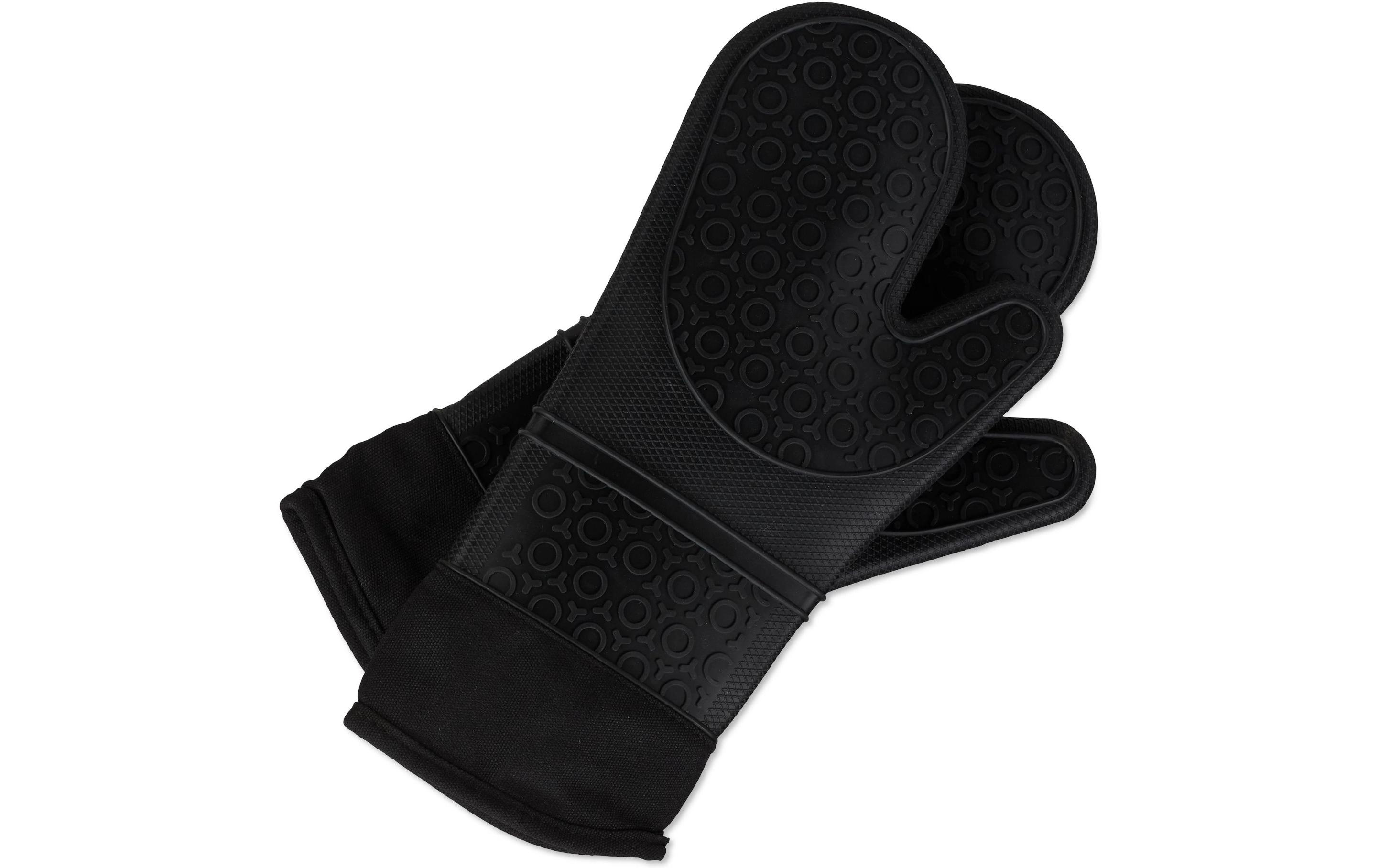 Topflappen SchwarzOfenhandschuhe aus Silikon