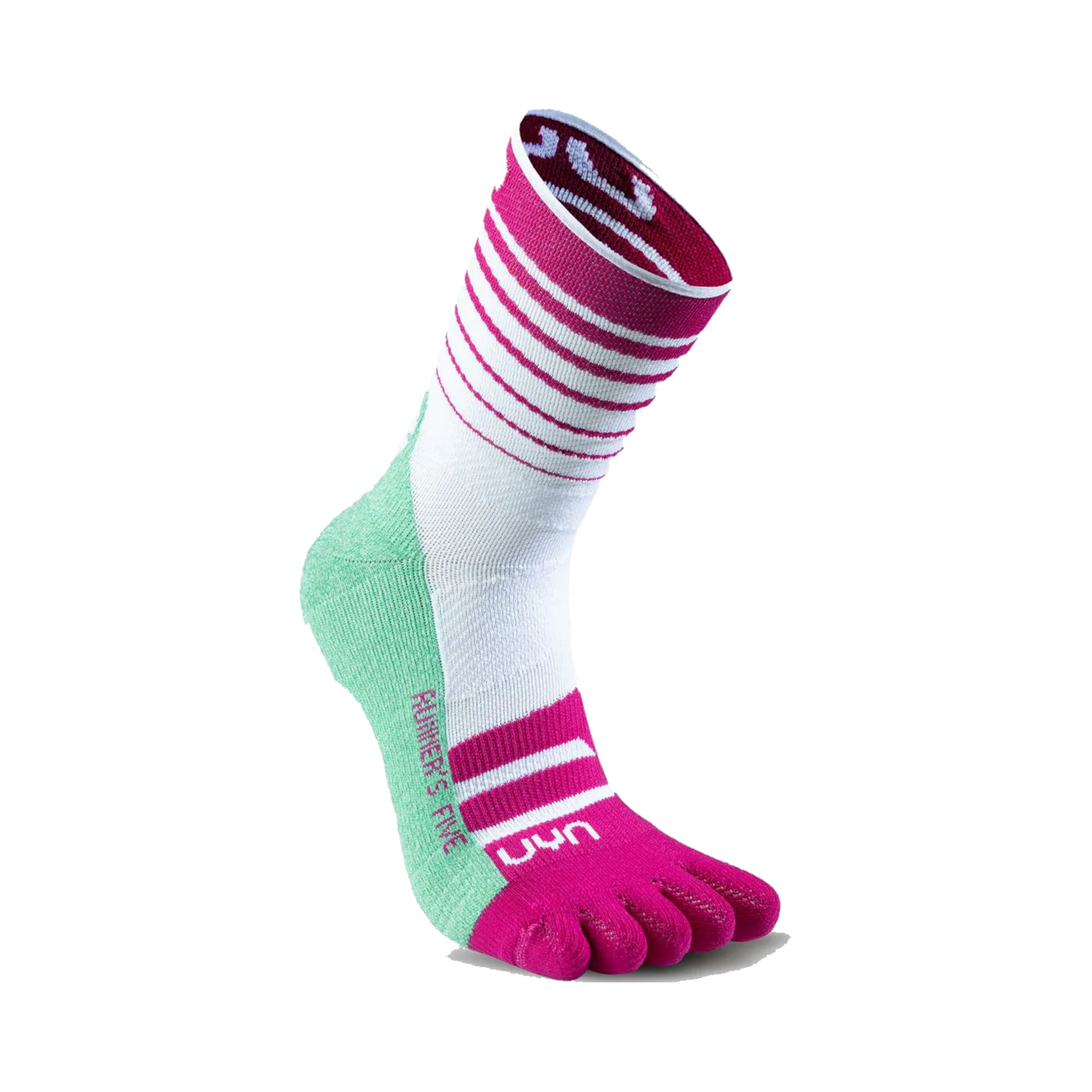 UYN Runner's Five Chaussettes De Running Femmes - Blanc , Vert