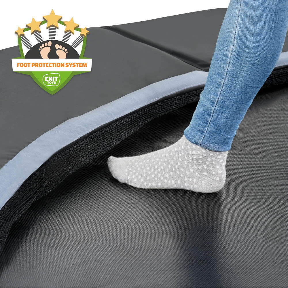 Exit Dynamic - Groundlevel trampoline - Zwart - 366 cm