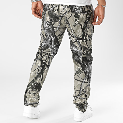 Pantalon Cargo Gris Vert Kaki