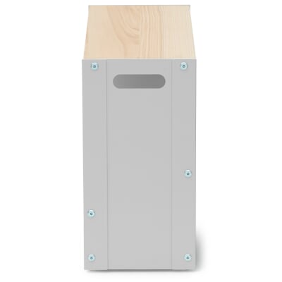 Hocker und Beistelltisch Anna, Lichtgrau RAL 7035