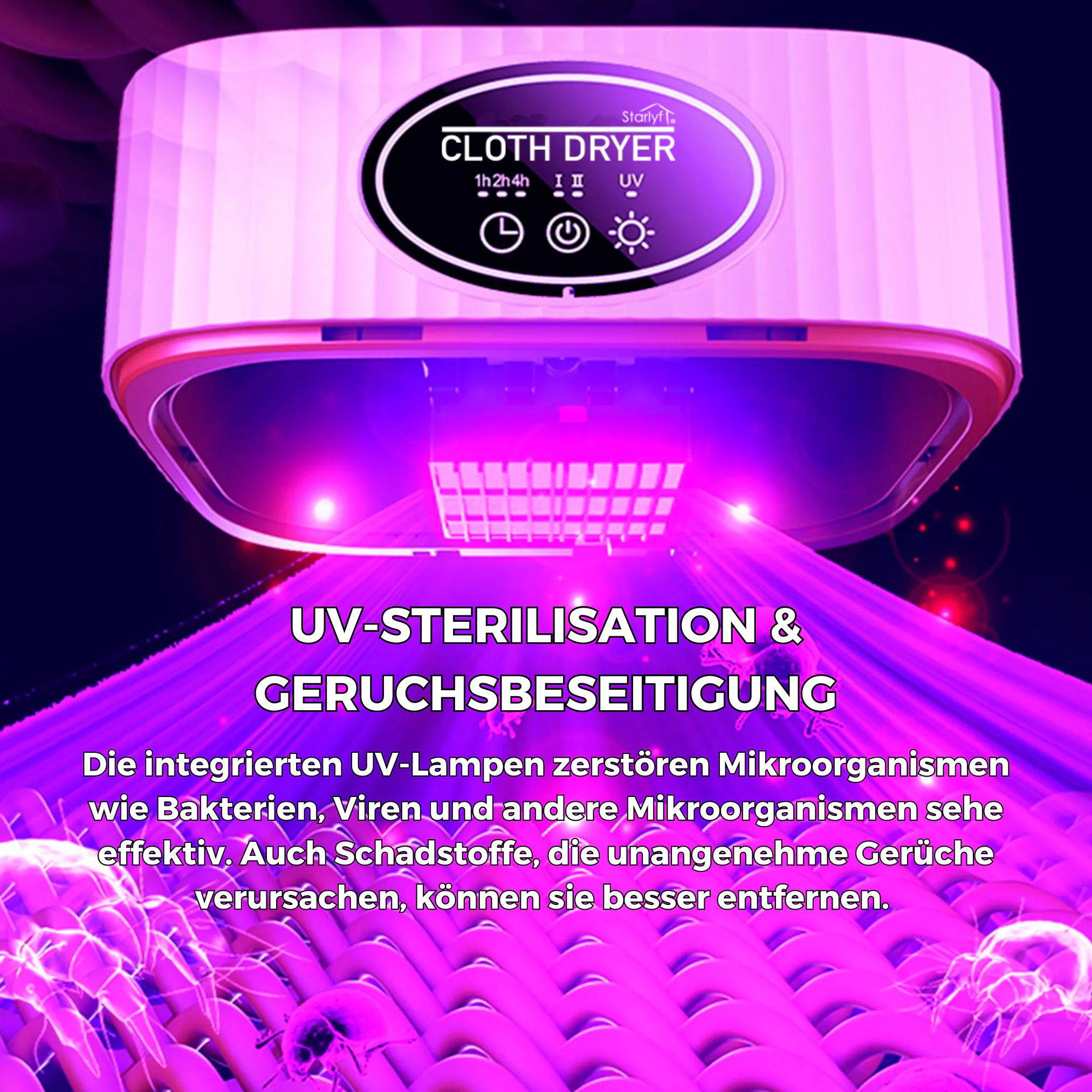 Starlyf® Elektrischer Wäschetrockner, klein und schmal zum Anhängen Cloth Dryer