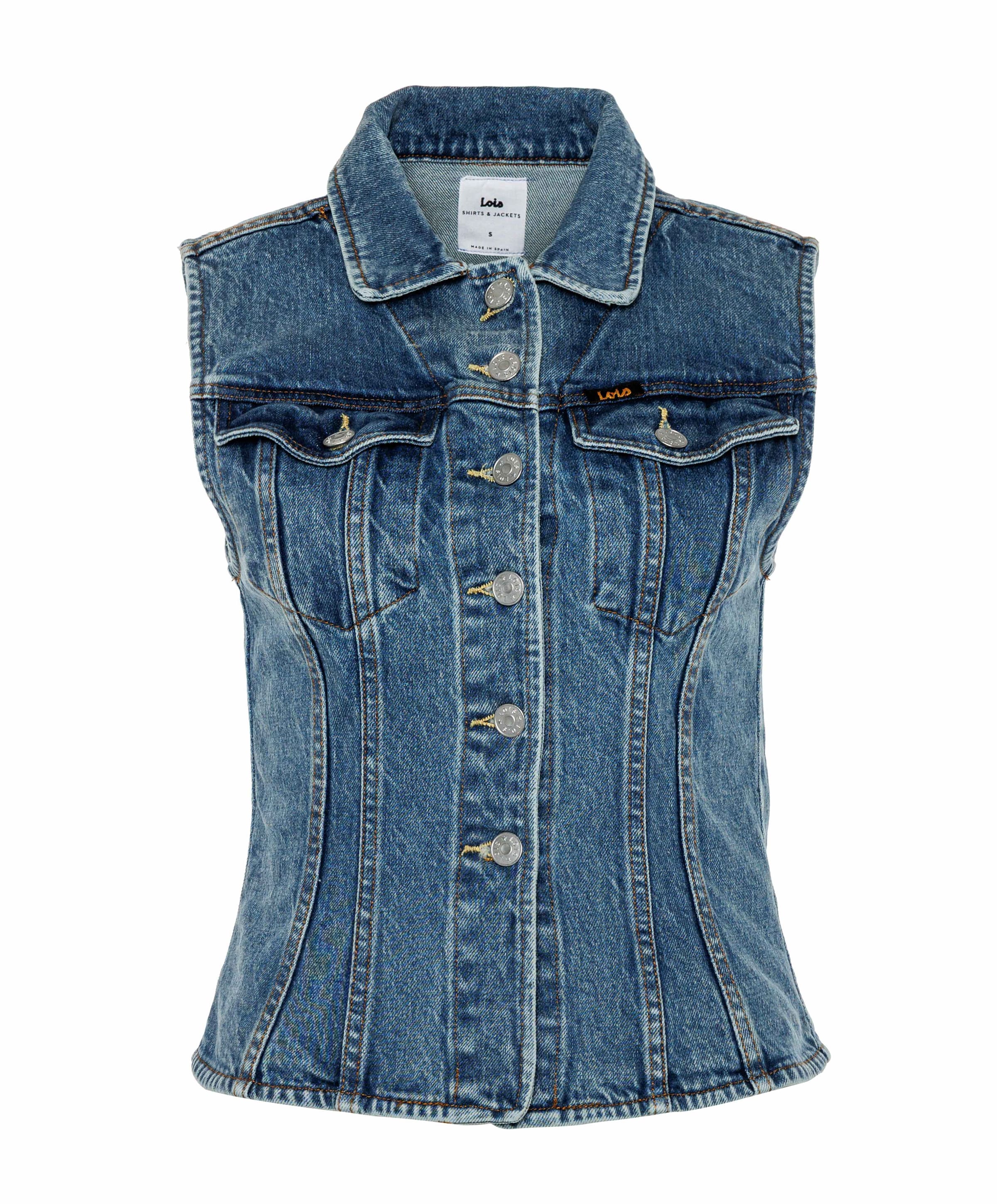 LOIS Dames gilet blauw