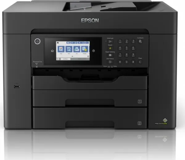 Epson WorkForce WF-7840DTWF - Multifunktionsprinter - farve - blækprinter - A3 (297 x 420 mm) (original) - A3 (medie) - op til 25 spm (udskriver) - 550 ark - 33.6 Kbps - USB 2.0, LAN, Wi-Fi(n), USB vært