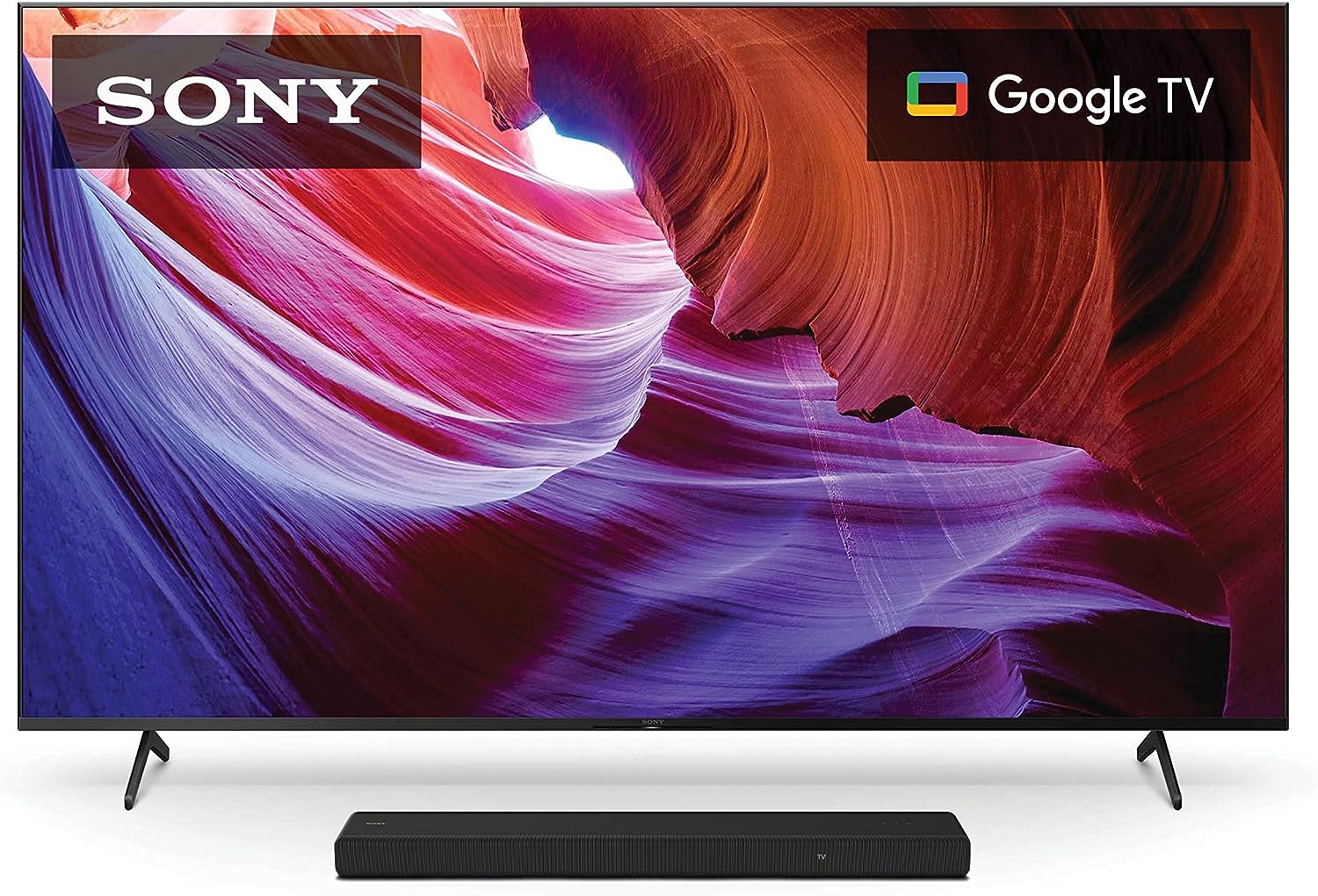 TV Sony 4K Ultra HD de 50 polegadas Série X85K: Smart TV LED com Google TV, Dolby Vision HDR e taxa de atualização nativa de 120 Hz (KD50X85K) - Modelo mais recente, preta.