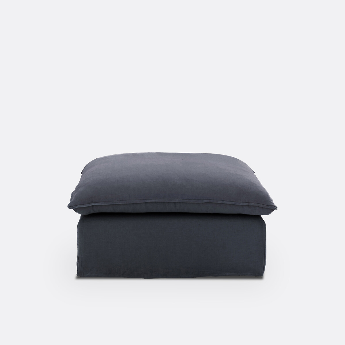 LA REDOUTE INTERIEURS<br>Puffe em linho amarrotado, Odna