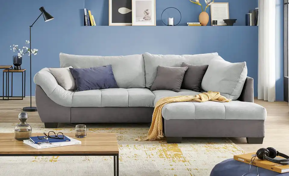 Ecksofa Krissy Grau, Anthrazit rechts