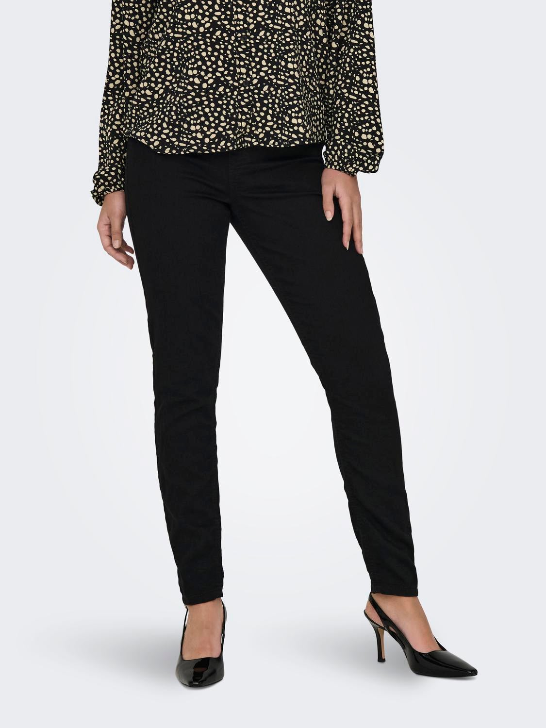 JDYNALINA Hohe Taille Slim Fit Jeggings Black Denim