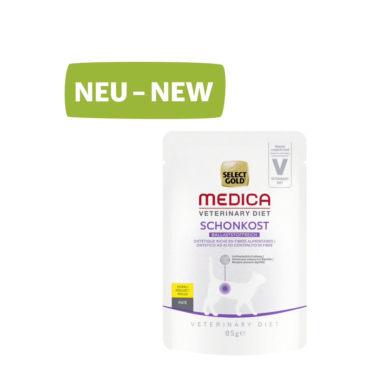 SELECT GOLD Medica Schonkost ballaststoffreich Huhn 12x85 g