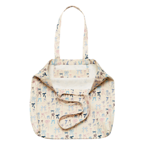 Maanesten Canvas Cute Bows Totebag, Off White