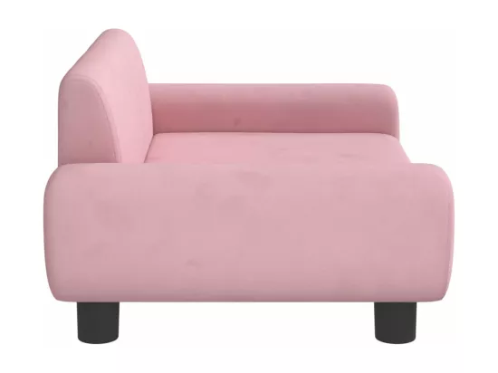 Canapé pour enfants rose 70x45x33 cm velours
