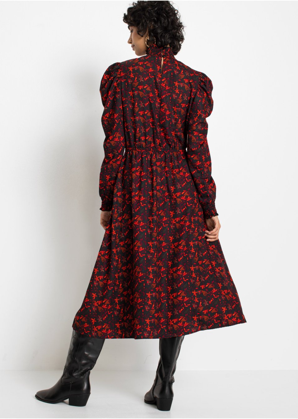 Robe midi à motif floral