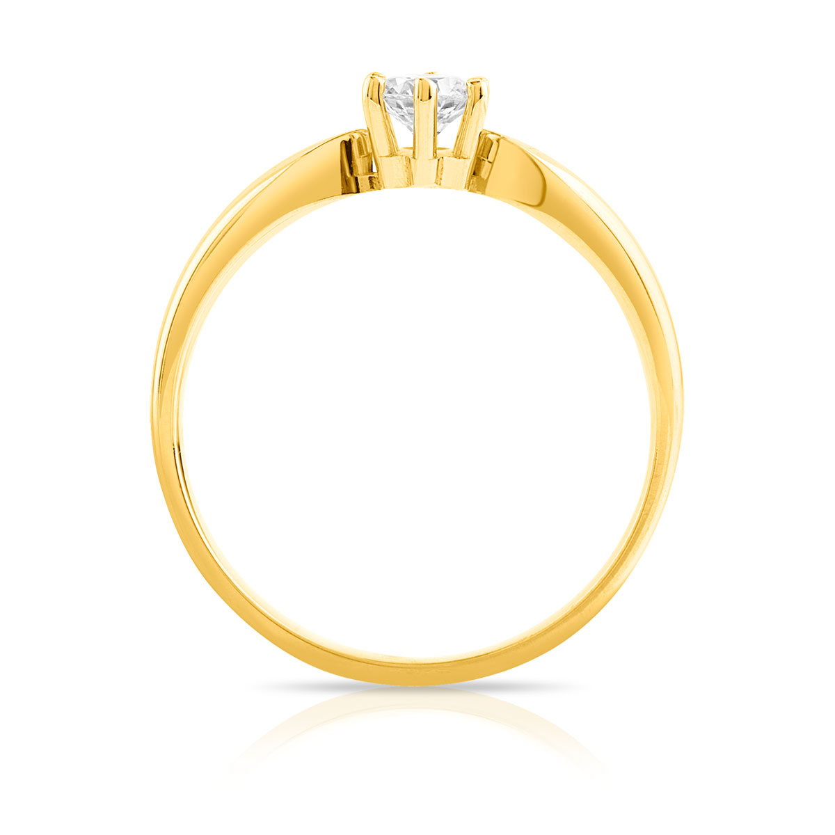 Bague solitaire or 750 diamant 25/100e de carat