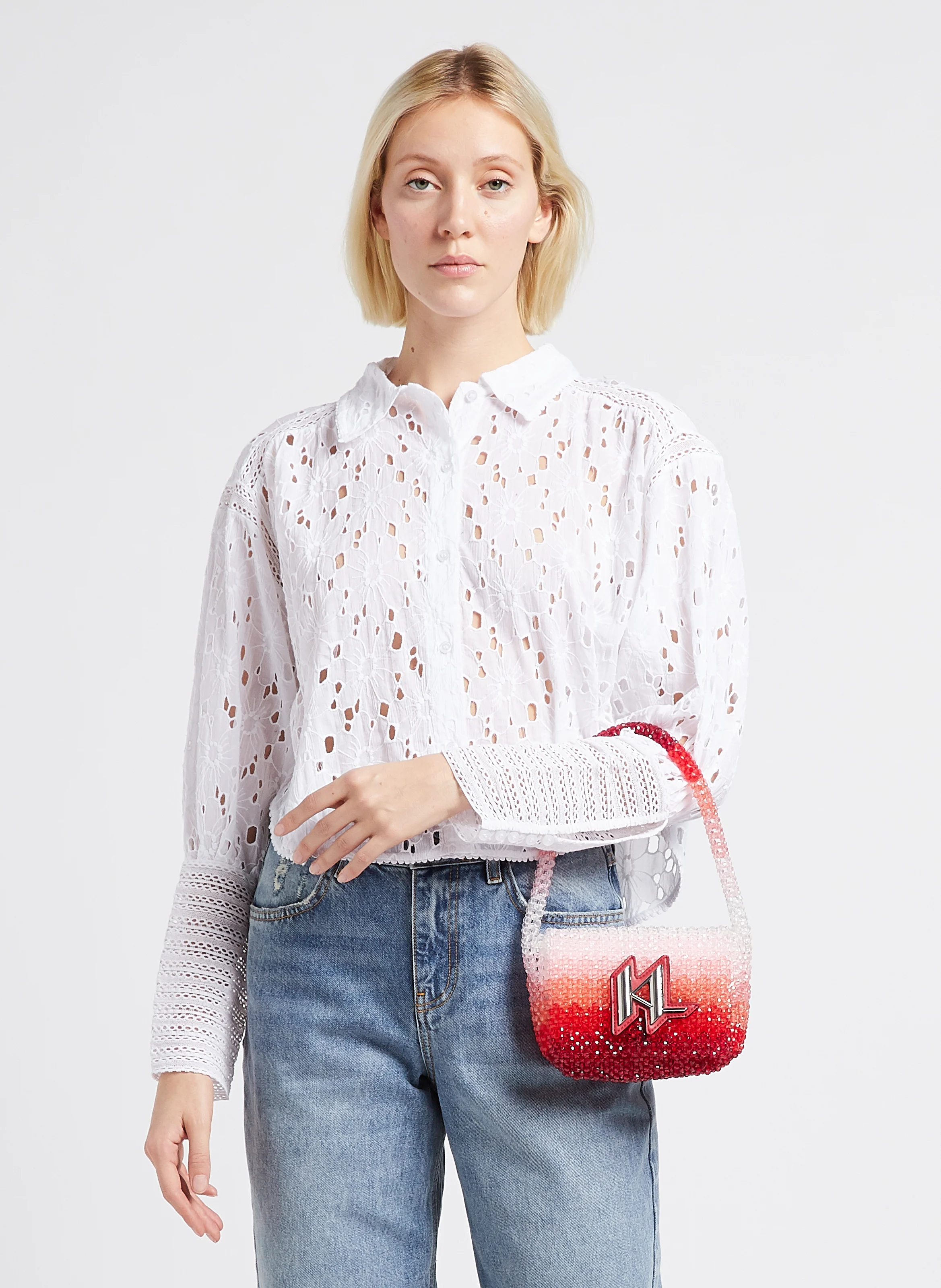 K/EVENING - Sac porté épaule en cristaux | Multicolore