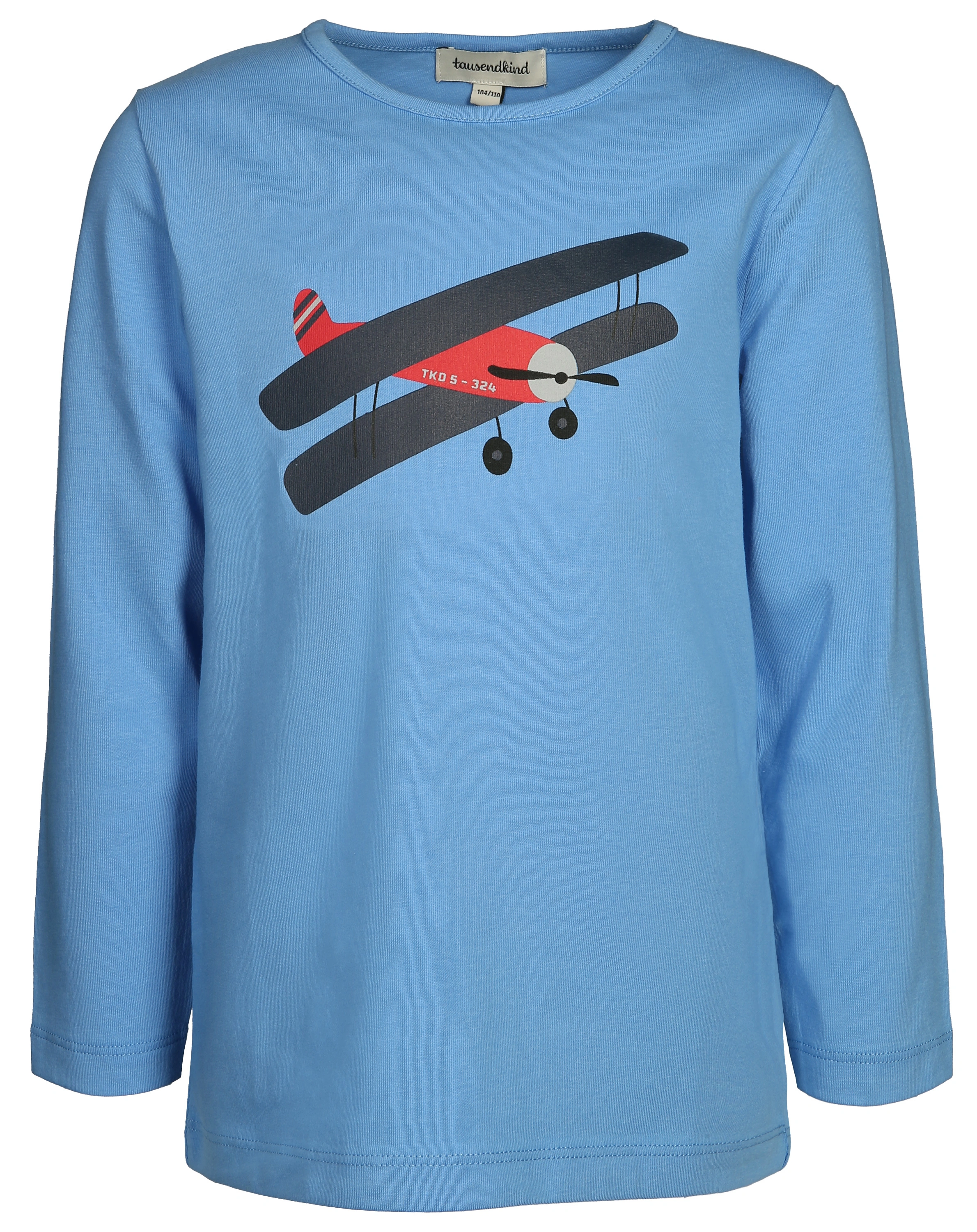 Langarmshirt FLUGZEUG in hellblau