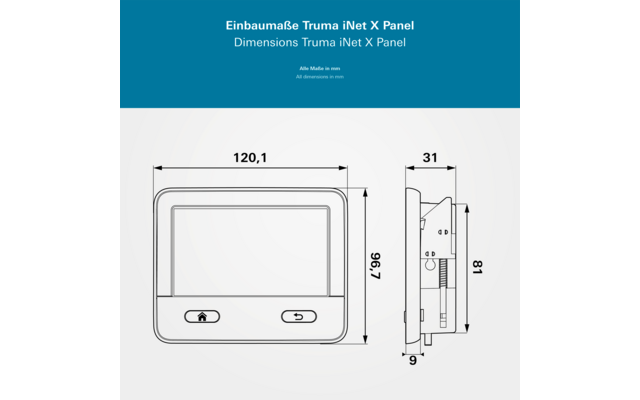 Truma iNet X Connectivity Set (Zentrales Bediensystem Panel & Remote-Modul Connect)