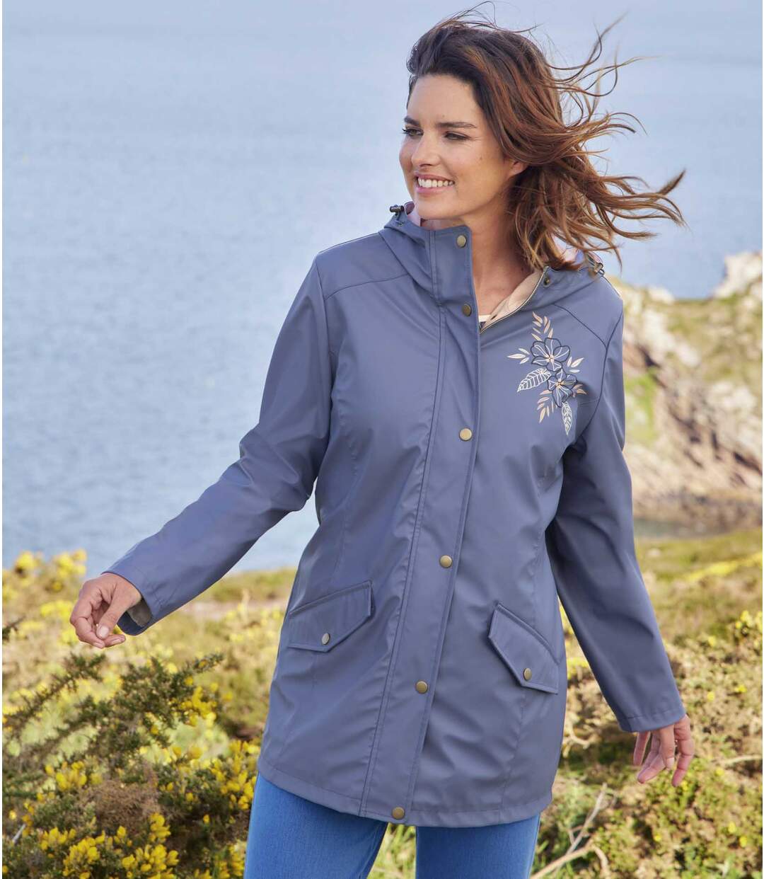 Parka Coupe-vent Toile Cirée à Capuche