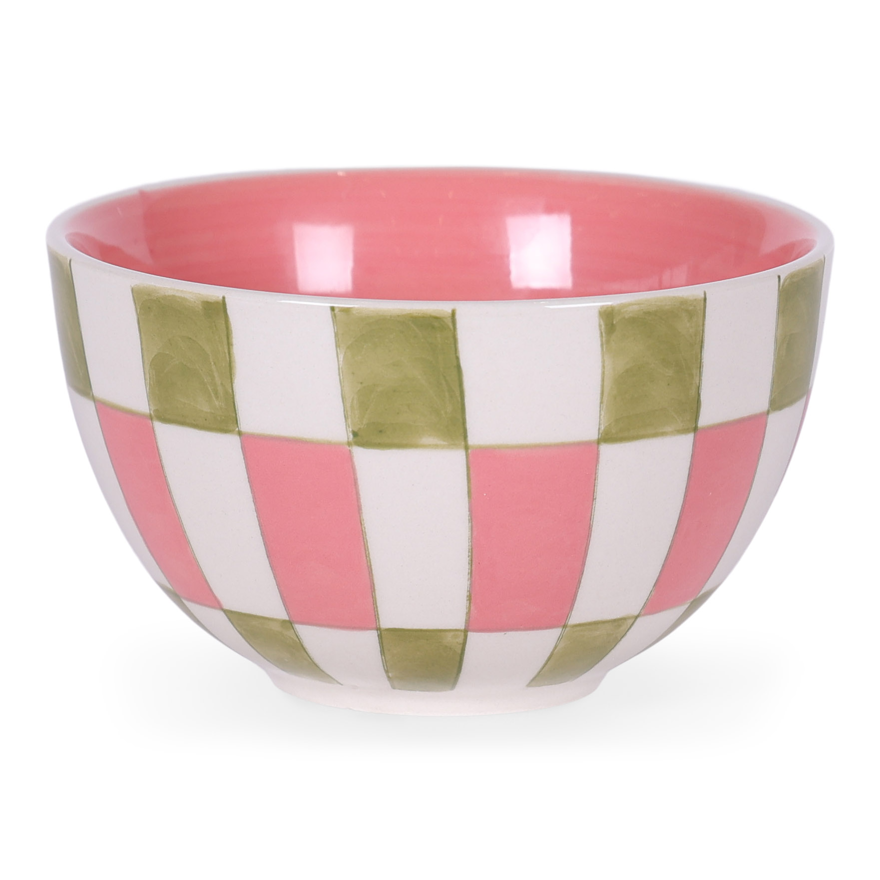Kom Bowie Ø13 cm pink/green - set van 6