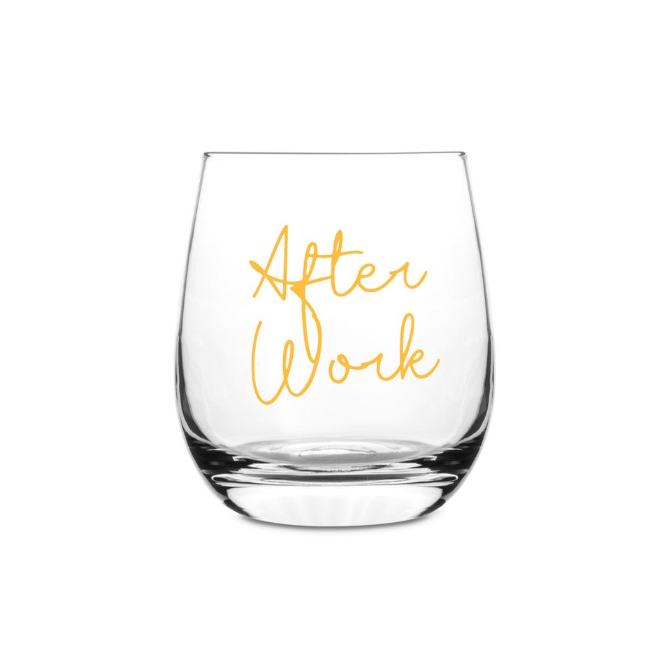 Before Work, After Work Mug & Wine Mug & Glass Set