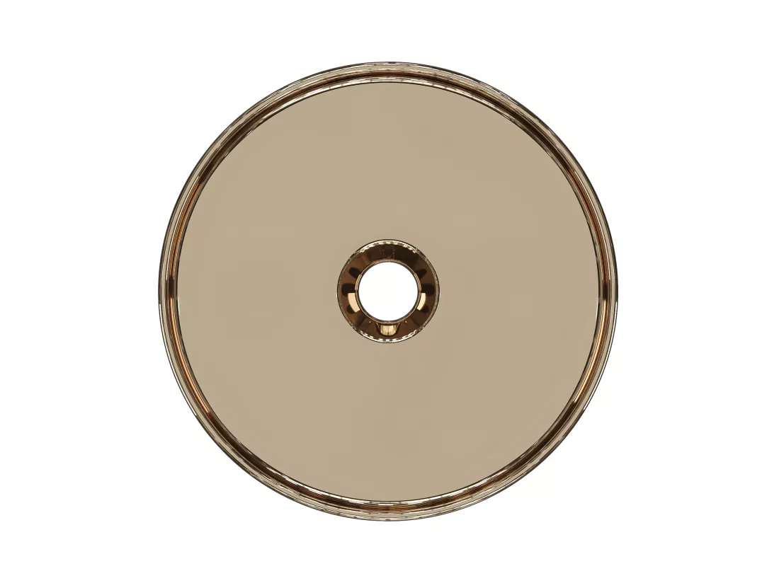 Vasque à poser ronde en céramique - Effet cuivre - 36 cm - KANELLE II