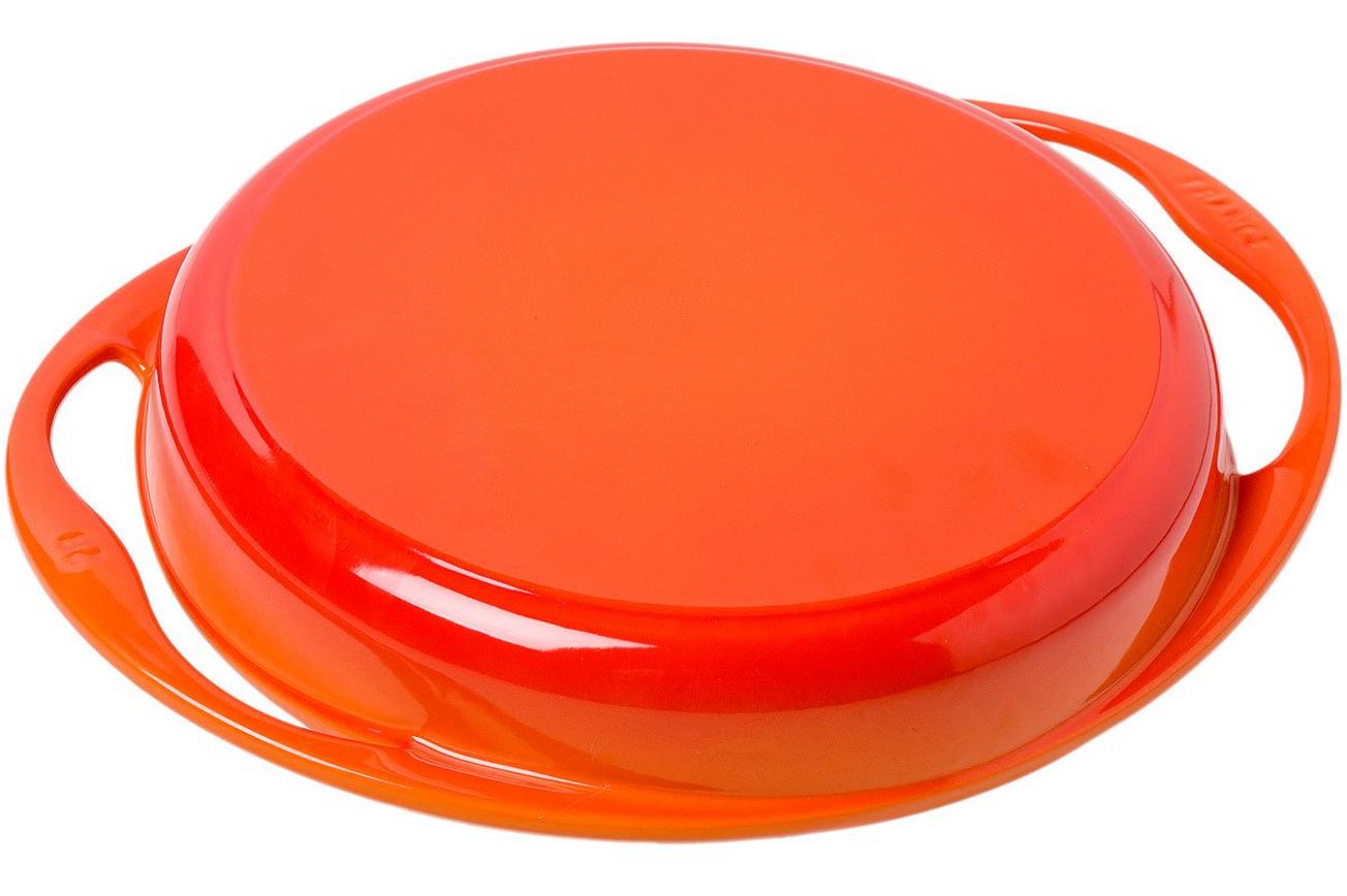 Le Creuset taartvorm/ tarte tatin, 28cm, oranje-rood