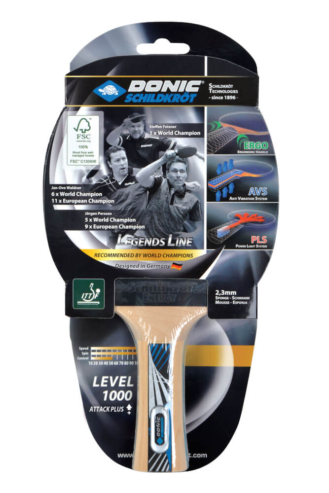 Donic-Schildkröt - TT-Schläger LEGENDS 1000 im Kartonpack