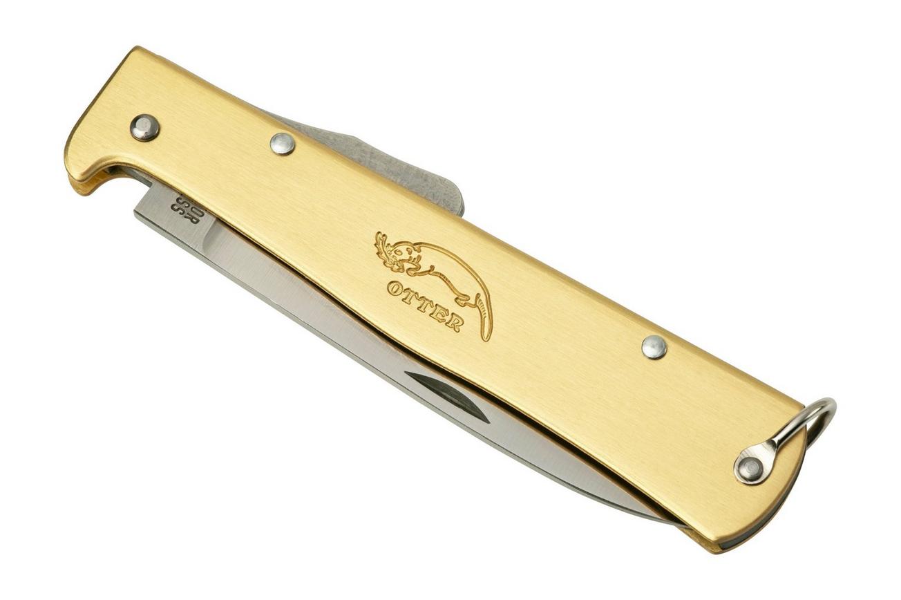 Otter Mercator 10-736 RG R Large Brass Stainless Pocketclip, zakmes