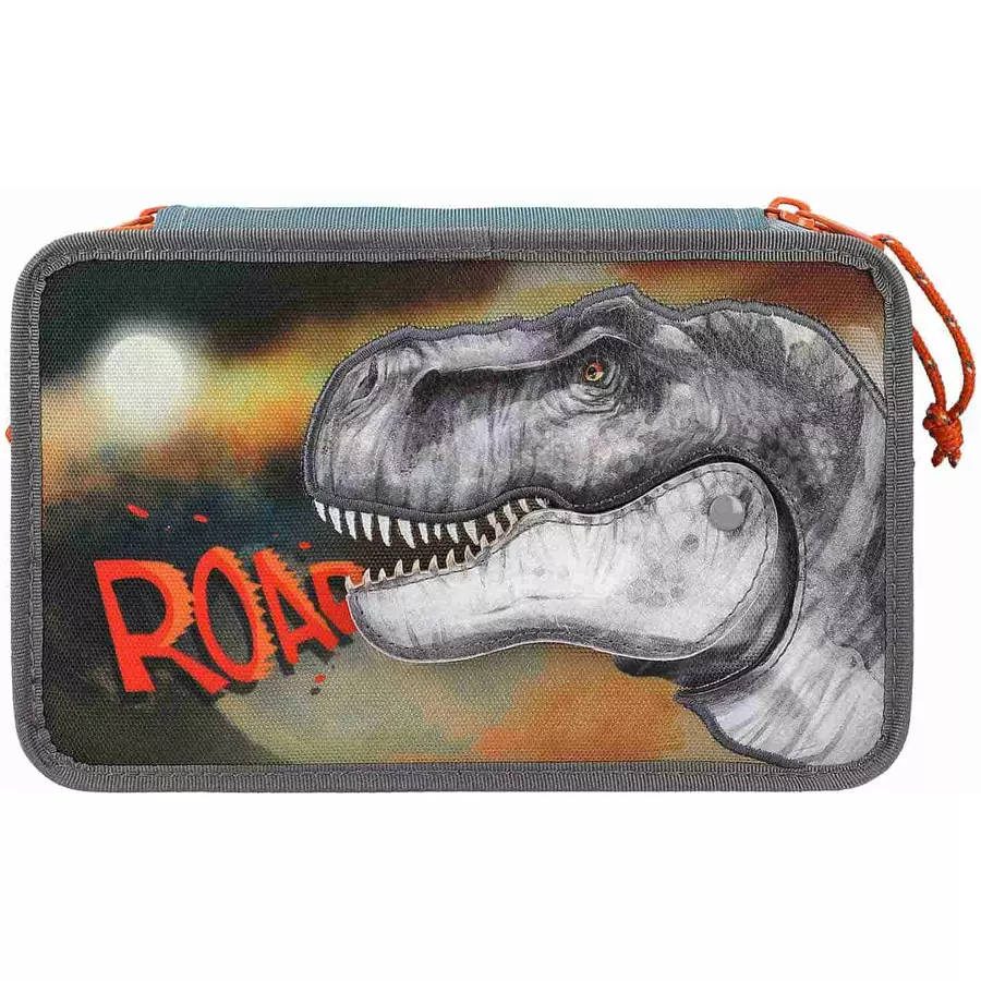 Depesche 3-Fach Federtasche Roar Dino World 20 x 13 cm bunt