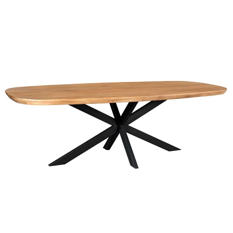 Eettafel Deens Ovaal Naturel Hout - 280x120x76cm - Madison