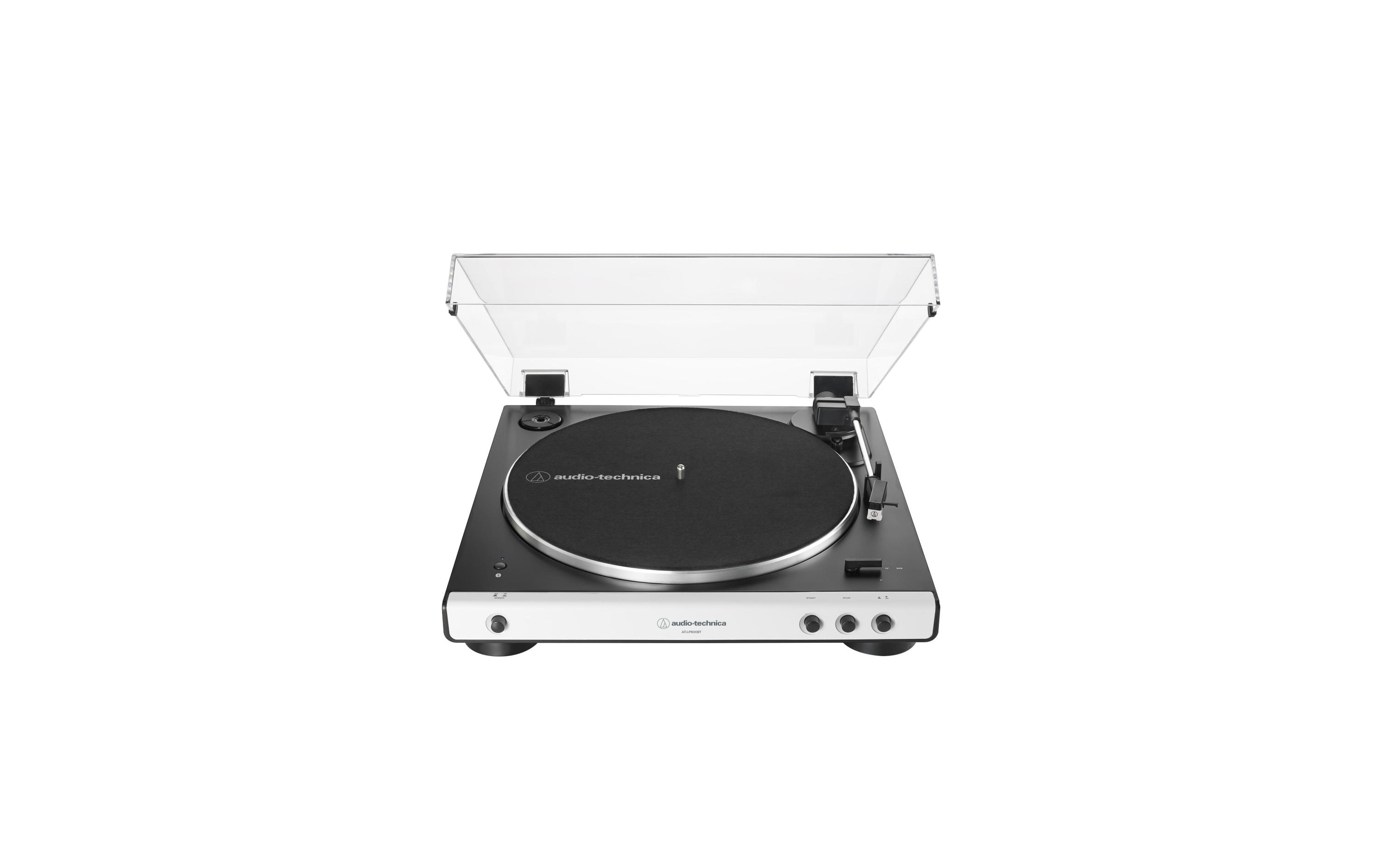Plattenspieler mit Bluetooth AT-LP60X Weiss<br>Vollautomatischer Stereo-Plattenspieler mit Riemenantrieb