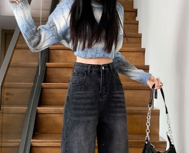 Kira Kira - High Rise Washed Wide Leg Jeans