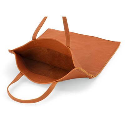 Totebag Leder, cognac