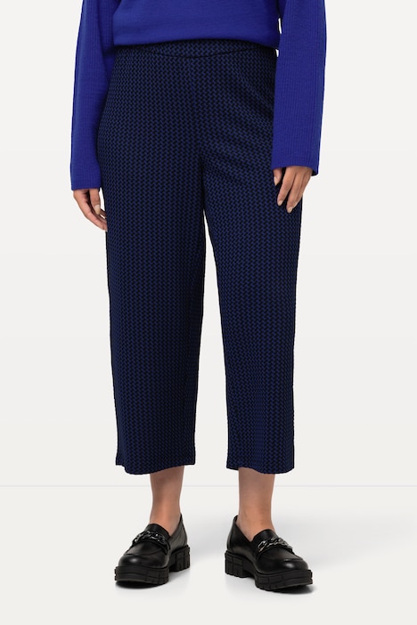 Sweat-Culotte Sienna, schmales Bein, Struktur, Elastikbund