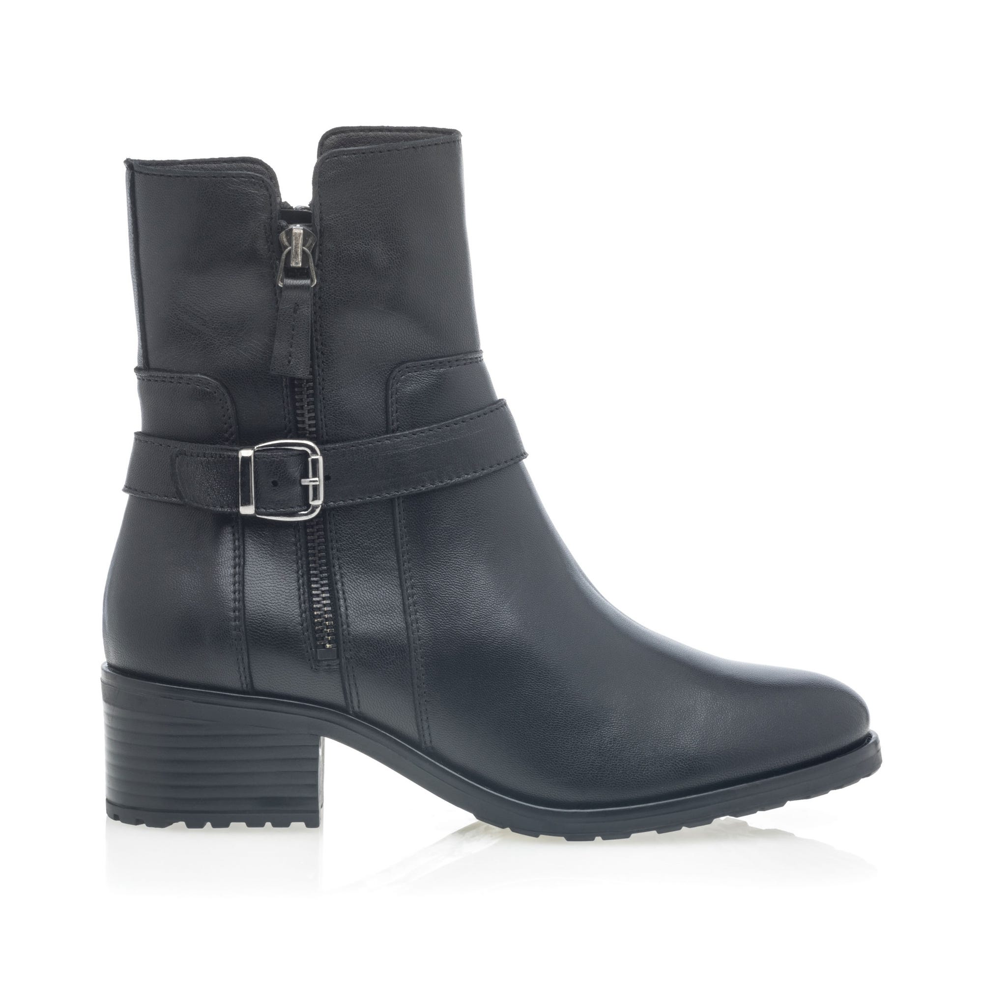 Bottines Femme en cuir noir