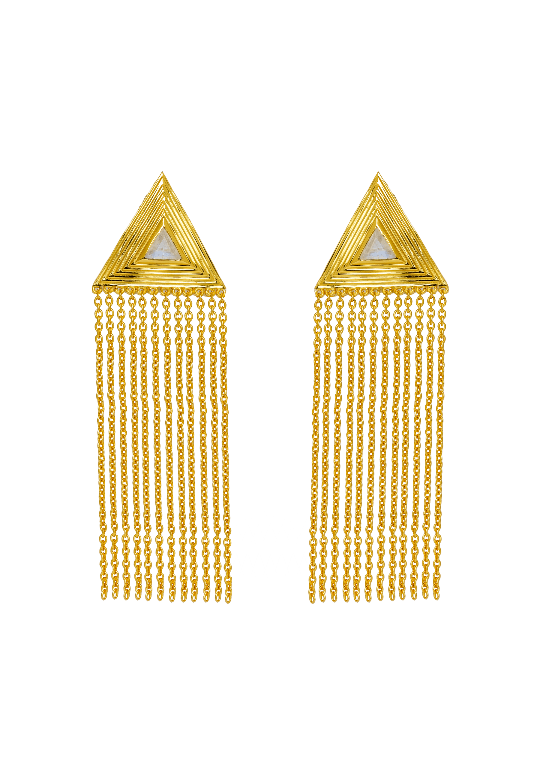 ÓPERA - Boucles d'oreilles à franges | Doré
