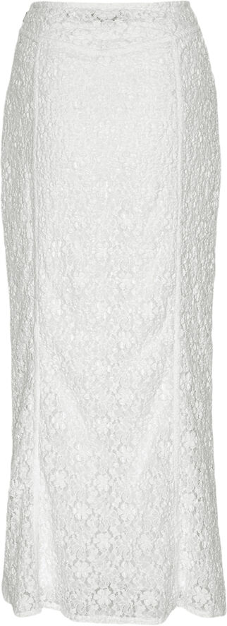 ROTATE Birger Christensen LACE MAXI SKIRT Bright white