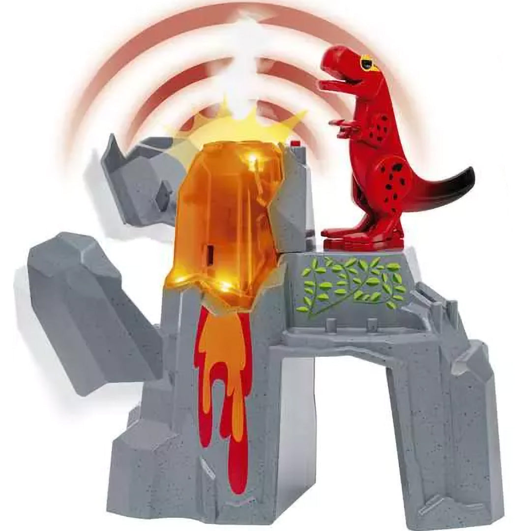 brio vulkaan met dinosaurussen