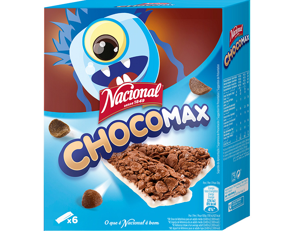 BARRAS NACIONAL CHOCOMAX CEREAIS 126G 6UN