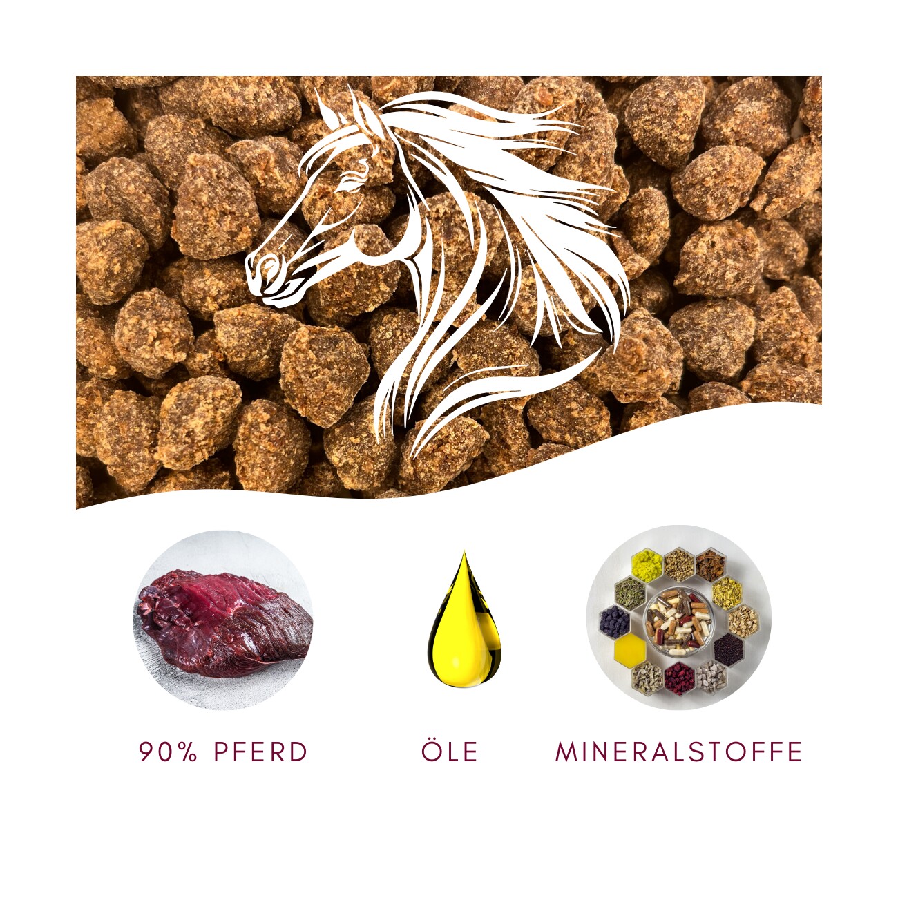 MyPetClub Meaty's Hunde & Katzen Leckerli Pferd getreidefrei Softsnack 220g